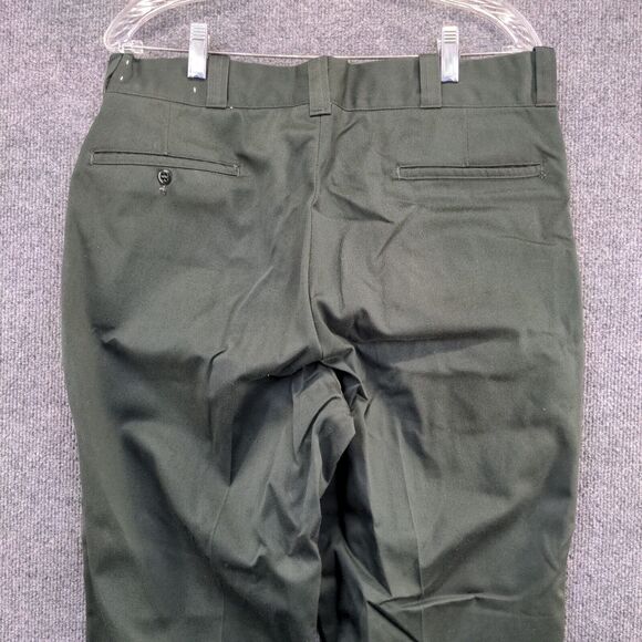 Big Mac Men's Flat Front Straight Leg Chino Pants Green 36x29 Workwear - Picture 7 of 12